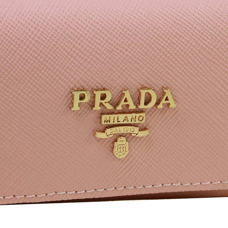 Knockoff Prada Real Leather Wallet 1139 light pink - Click Image to Close